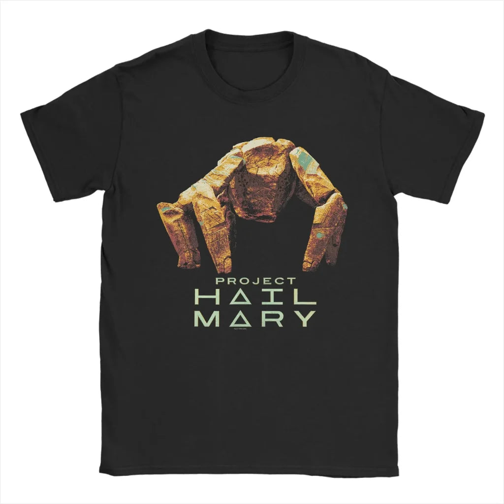 Camiseta com Estampa Divertida de Espaço Projeto Rocky Camiseta Casual