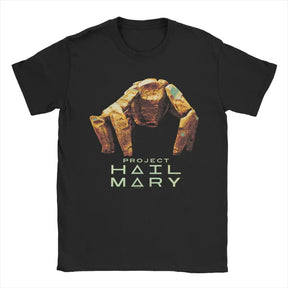 Camiseta com Estampa Divertida de Espaço Projeto Rocky Camiseta Casual