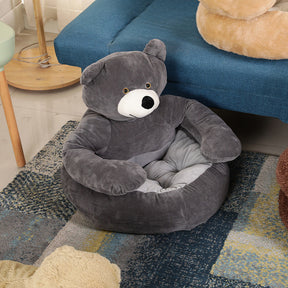 Cama de Pelúcia para Cães de Inverno em Formato de Urso