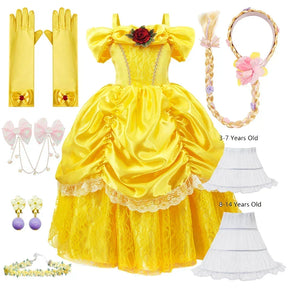 Conjunto de Fantasia de Princesa com Acessórios para Meninas
