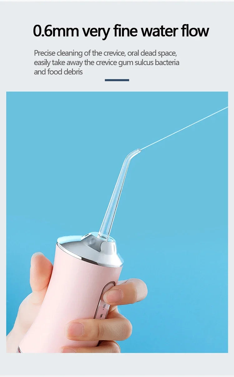 Irrigador Oral Portátil – 4 Bicos de Limpeza e 3 Modos, IPX7
