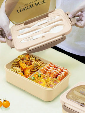 Bento Lunch Box with Utensils – 4 Compartments & Leak-Proof
