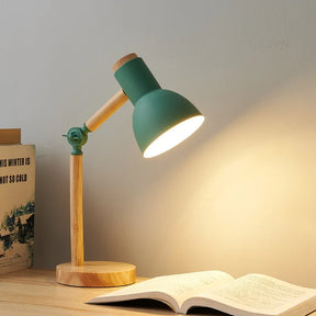Luminária de Mesa Nórdica em Madeira | Luz de Mesa Moderna Ajustável