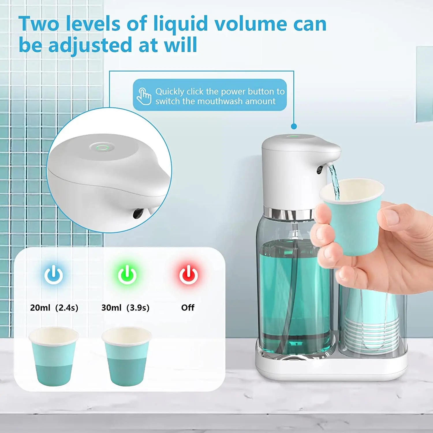 Dispensador Automático de Enxaguante Bucal