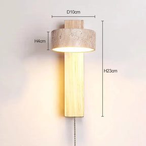 Éclat Wall Lamp | French Wabi-Sabi Headboard Light with Pull Switch