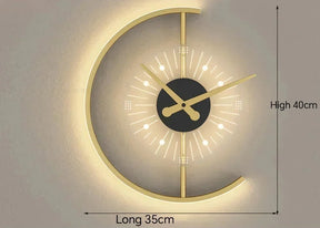 Post-Modern LED Wall Lamp Clock – Decorative Sconce