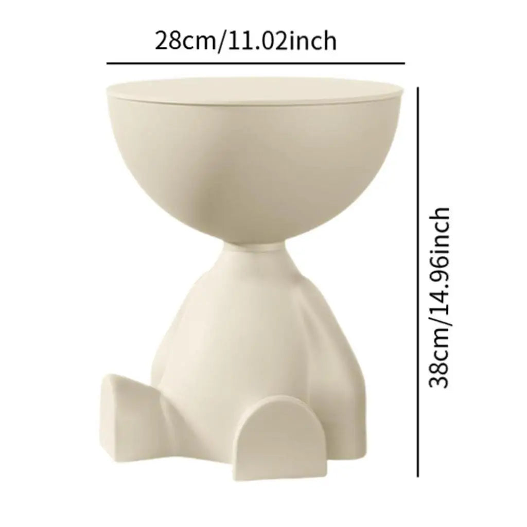 Mesa Lateral de Urso de Desenho Animado | Mesa de Centro Criativa Moderna