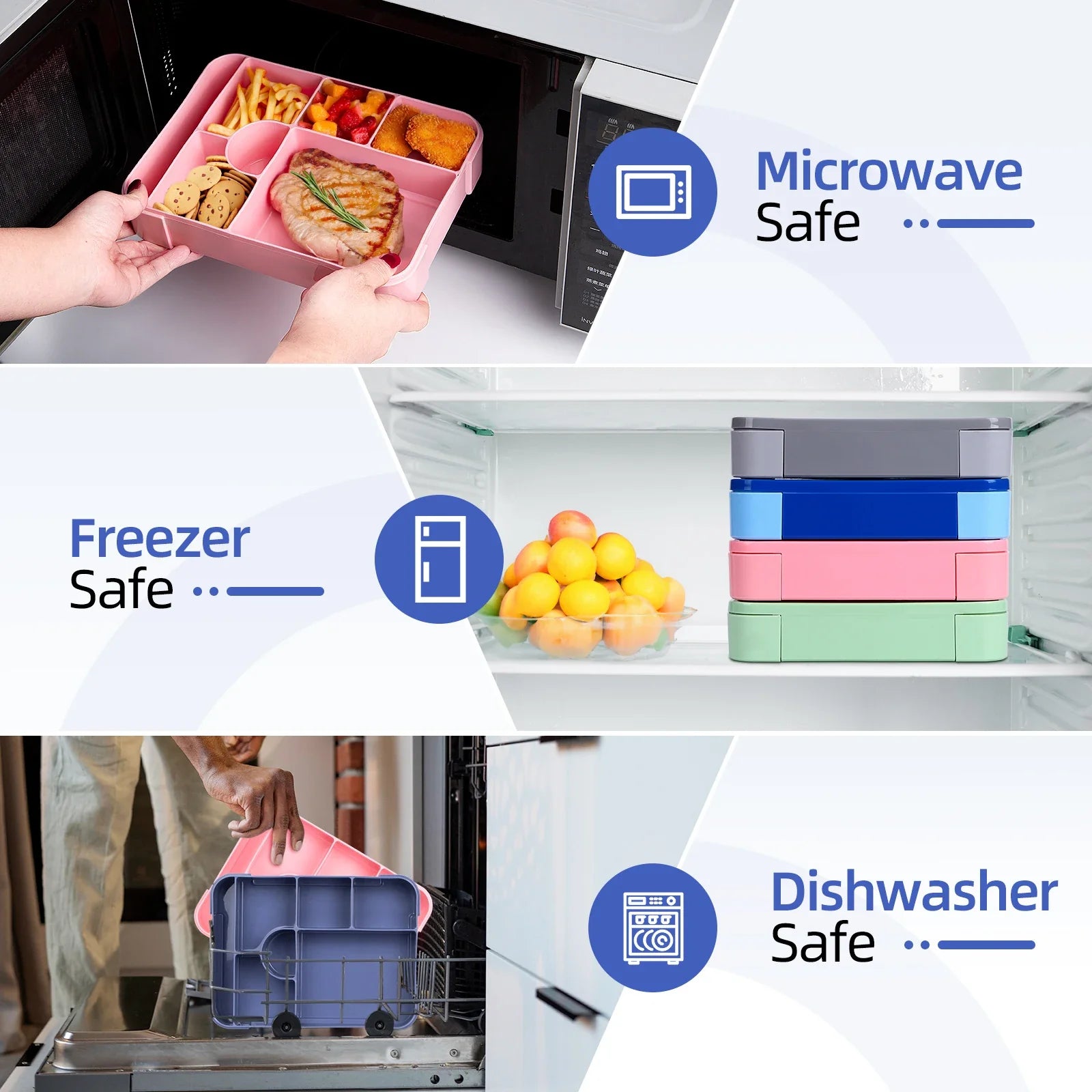 Marmita Bento à Prova de Vazamentos de 1330ml – Recipiente para Alimentos Adequado para Micro-ondas