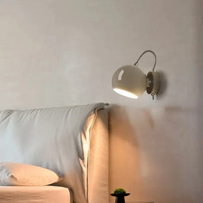 Arandela Nórdica Creme | Luminária de Cúpula Ajustável