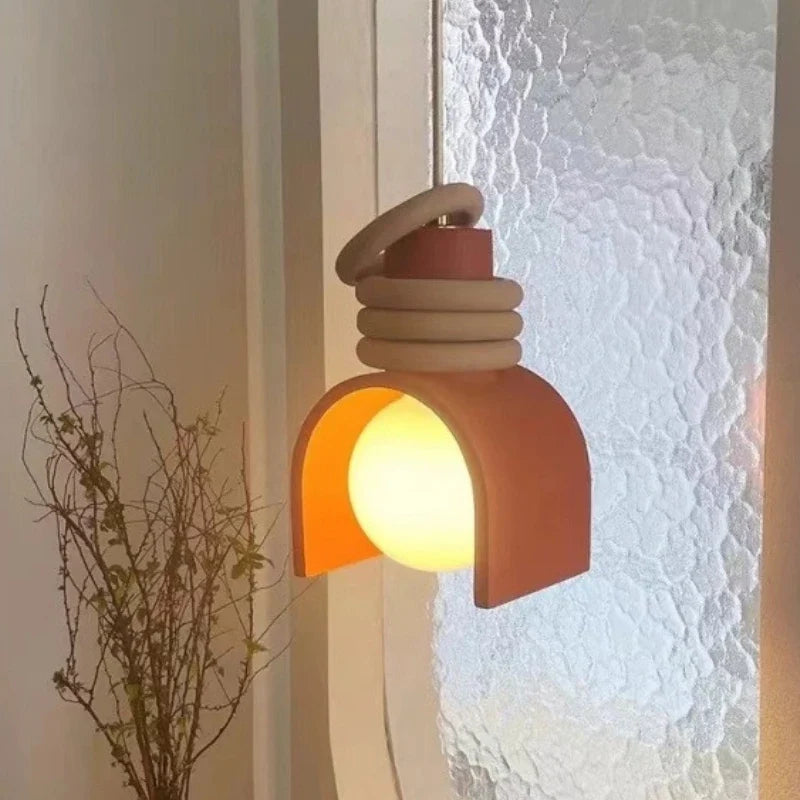 Luminária Pendente Wabi-Sabi | Design Minimalista Japonês em Resina