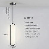 Luminária Pendente de LED Minimalista Moderna | Lâmpada Suspensa Dourada e Preta para Quartos, Salas de Jantar e Estar