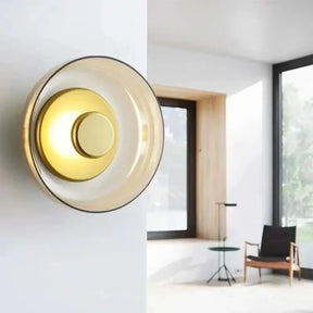 Arandela de Parede LED de Vidro Nórdico | Luminária de Parede Decorativa Redonda Moderna