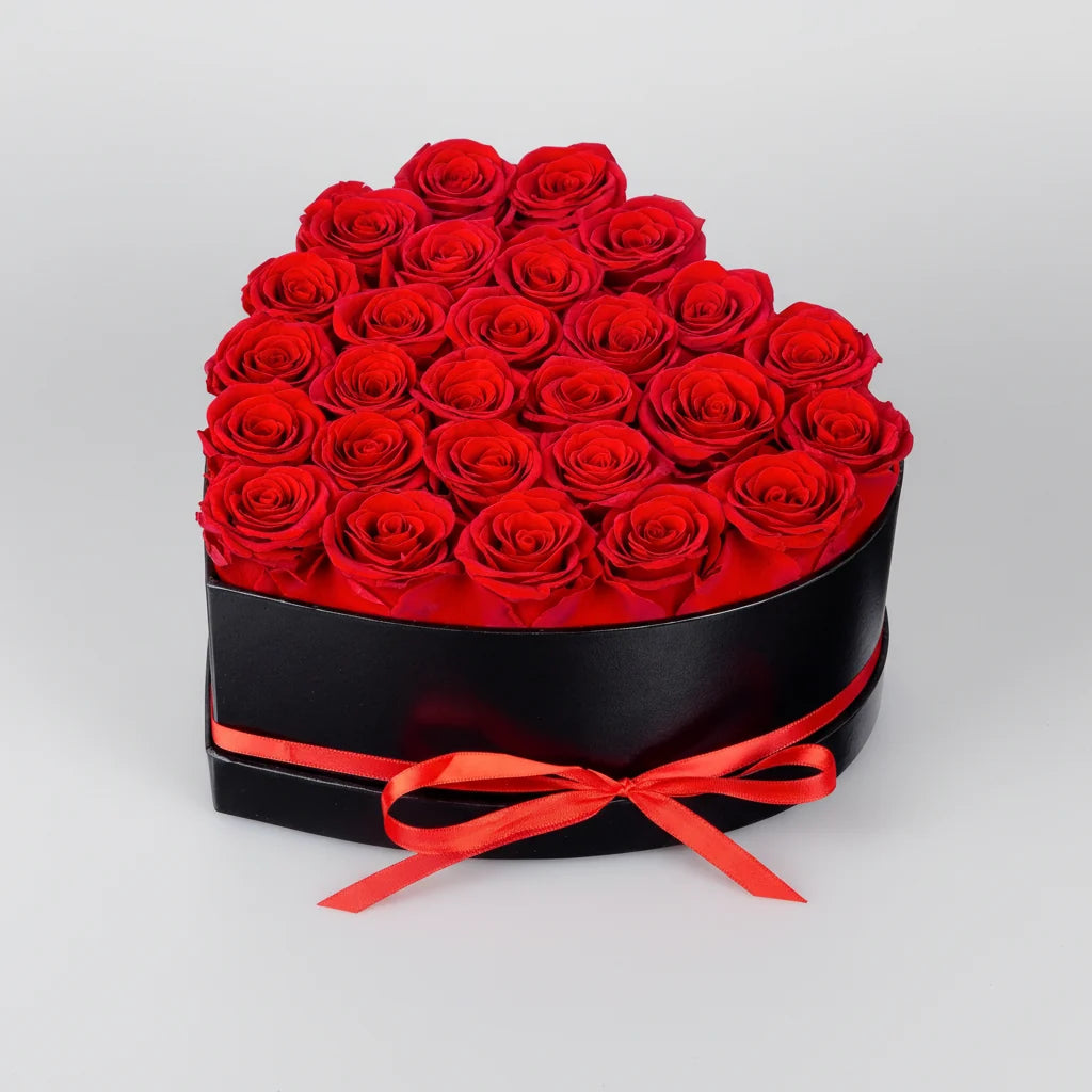 Caixa de Rosas para o Dia das Mães Flor Artificial Coração Presente Decoração para Ela