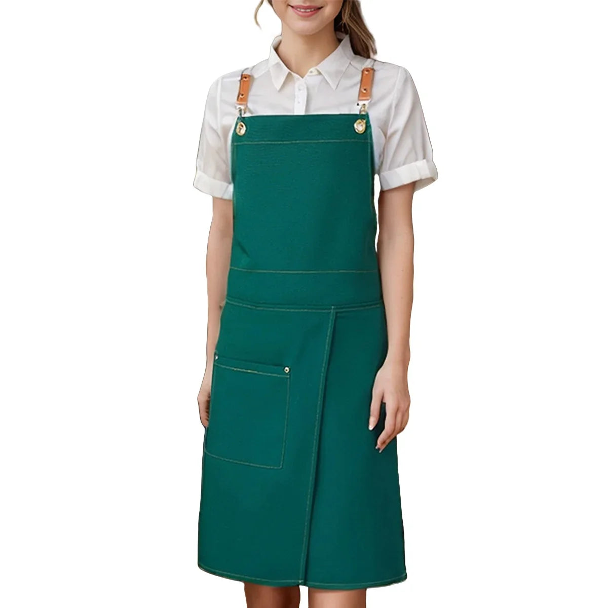 Waterproof Canvas Apron – Split-Skirt Design with Pockets