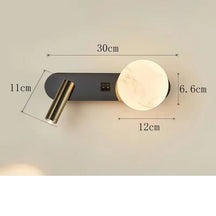 Arandela de Parede Dupla LunarBeam | Design Nórdico Moderno para Cabeceira