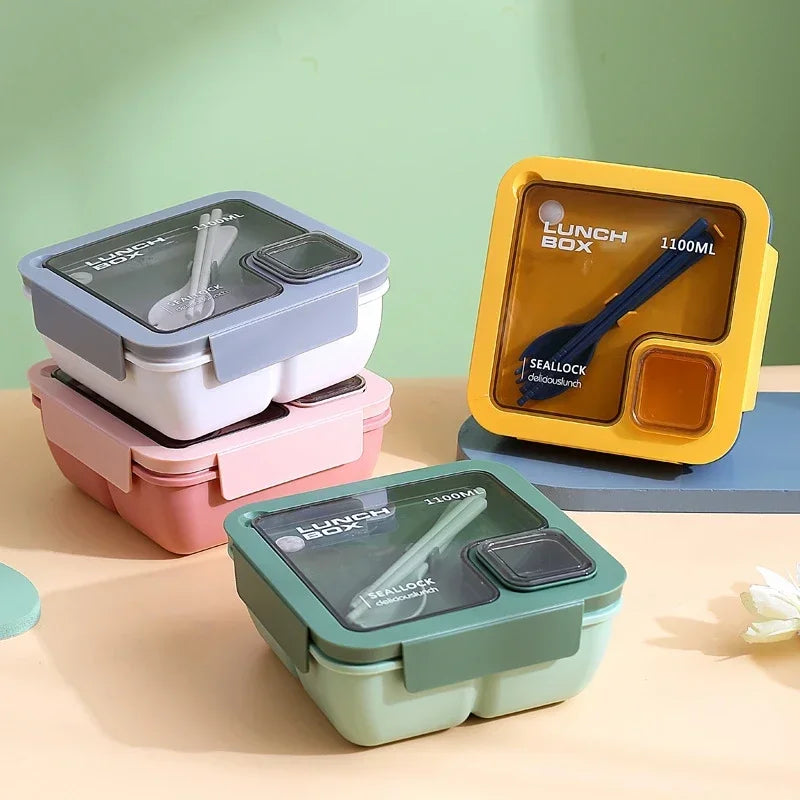 Marmitas Bento – À prova de vazamentos com talheres, podem ir ao micro-ondas e à lava-louças