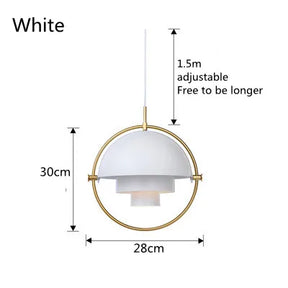 Modern Nordic Pendant Light | Sculptural Metal Suspension Lamp