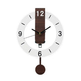 Minimalist Pendulum Wall Clock | Modern Acrylic & Wood Design