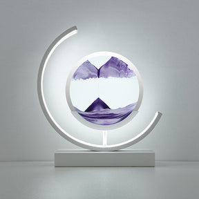 Luminária de Mesa LED Art de Areia Movediça – Luz Ambiente de Areia em Movimento