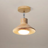 Luminária de Teto NordicWood | Design em Cone de Madeira Natural