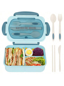 Bento Lunch Box with Utensils – 4 Compartments & Leak-Proof