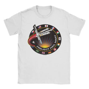 Camiseta com Estampa Divertida de Espaço Projeto Rocky Camiseta Casual