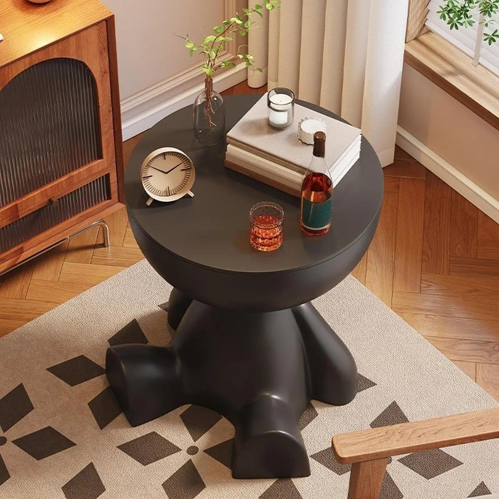 Mesa Lateral de Urso de Desenho Animado | Mesa de Centro Criativa Moderna