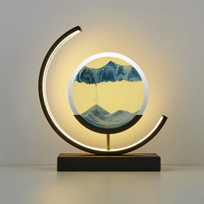 Luminária de Mesa LED Art de Areia Movediça – Luz Ambiente de Areia em Movimento