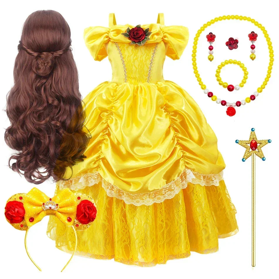 Conjunto de Fantasia de Princesa com Acessórios para Meninas