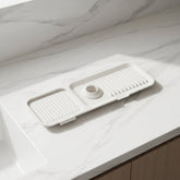 Sink Mat Silicone Faucet Drip Catcher Self Draining Design