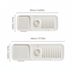 Sink Mat Silicone Faucet Drip Catcher Self Draining Design