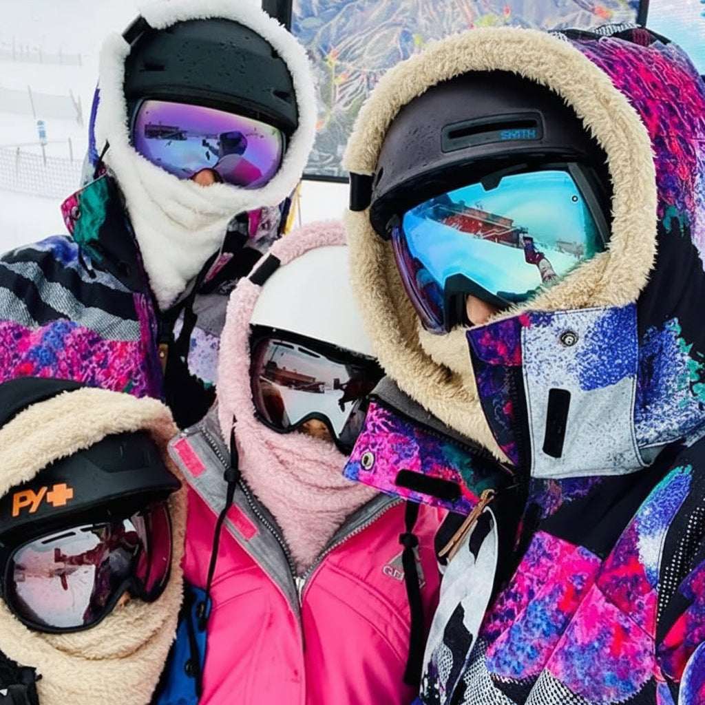 Balaclava de Fleece para Esqui, Proteção Facial de Inverno à Prova de Vento