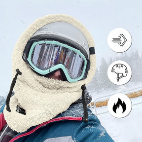 Balaclava de Fleece para Esqui, Proteção Facial de Inverno à Prova de Vento