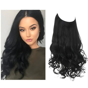 Hair Extensions Natural Wavy Human Hair Clip-In Long Volume Set