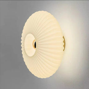 Nordic Vintage Glass Wall Sconce | Striped Round Disc Light