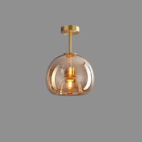 Luminária de Teto Nordic de Vidro Esférico | Semi-Embutida