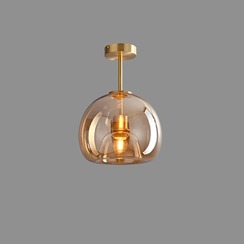 Luminária de Teto Nordic de Vidro Esférico | Semi-Embutida