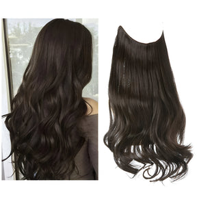 Hair Extensions Natural Wavy Human Hair Clip-In Long Volume Set