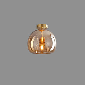 Luminária de Teto Nordic de Vidro Esférico | Semi-Embutida