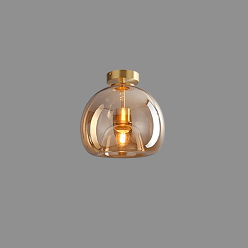 Luminária de Teto Nordic de Vidro Esférico | Semi-Embutida