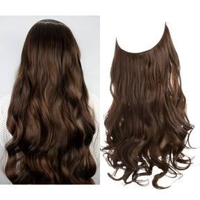 Hair Extensions Natural Wavy Human Hair Clip-In Long Volume Set