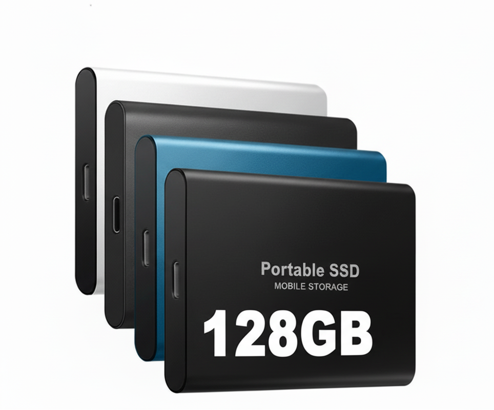 SSD Externo Portátil – Transferência USB-C de Alta Velocidade e Compacto