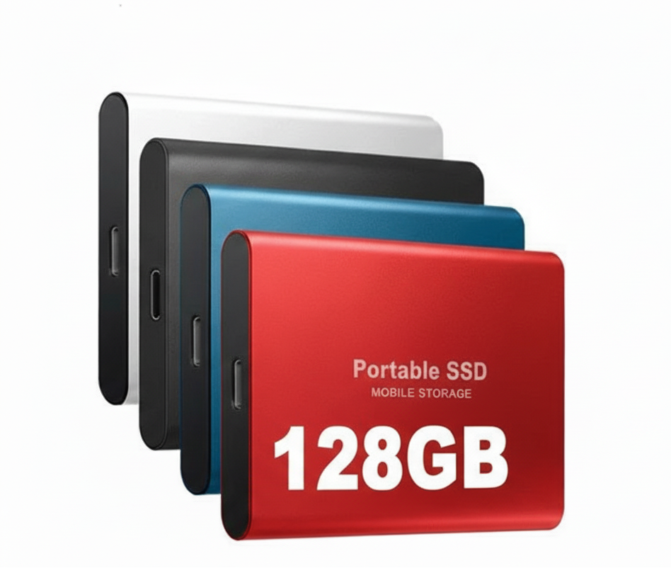SSD Externo Portátil – Transferência USB-C de Alta Velocidade e Compacto