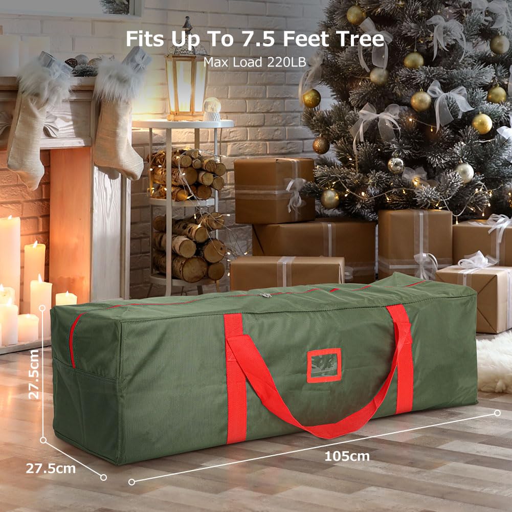 Bolsa de Armazenamento para Árvore de Natal, Estojo de Transporte de Oxford Impermeável