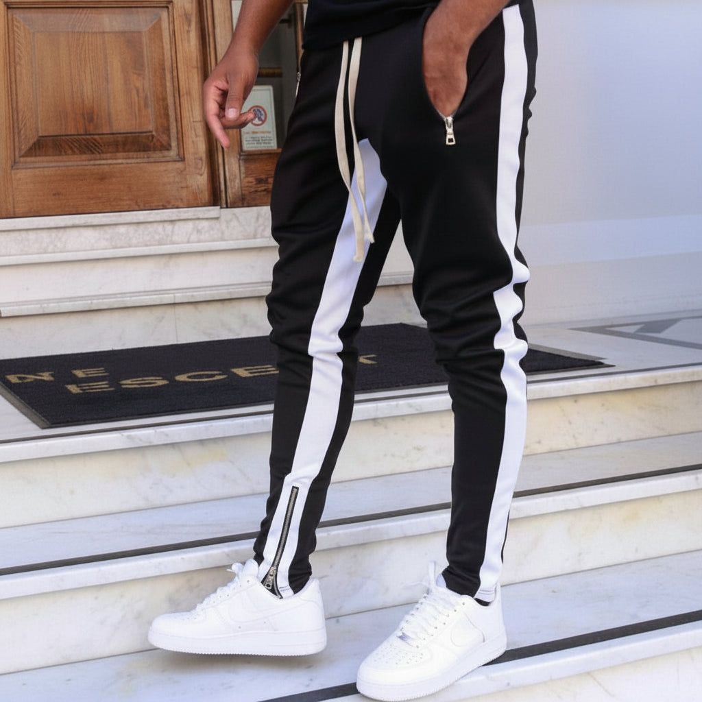 Calça Jogger Masculina Slim Fit com Listra Lateral