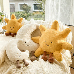 Throw Pillow Decorative Plush Sun Moon Velvet Cushion