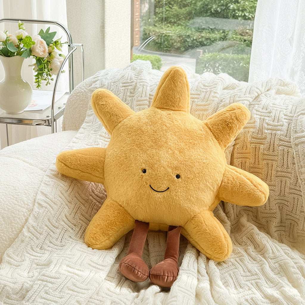 Throw Pillow Decorative Plush Sun Moon Velvet Cushion