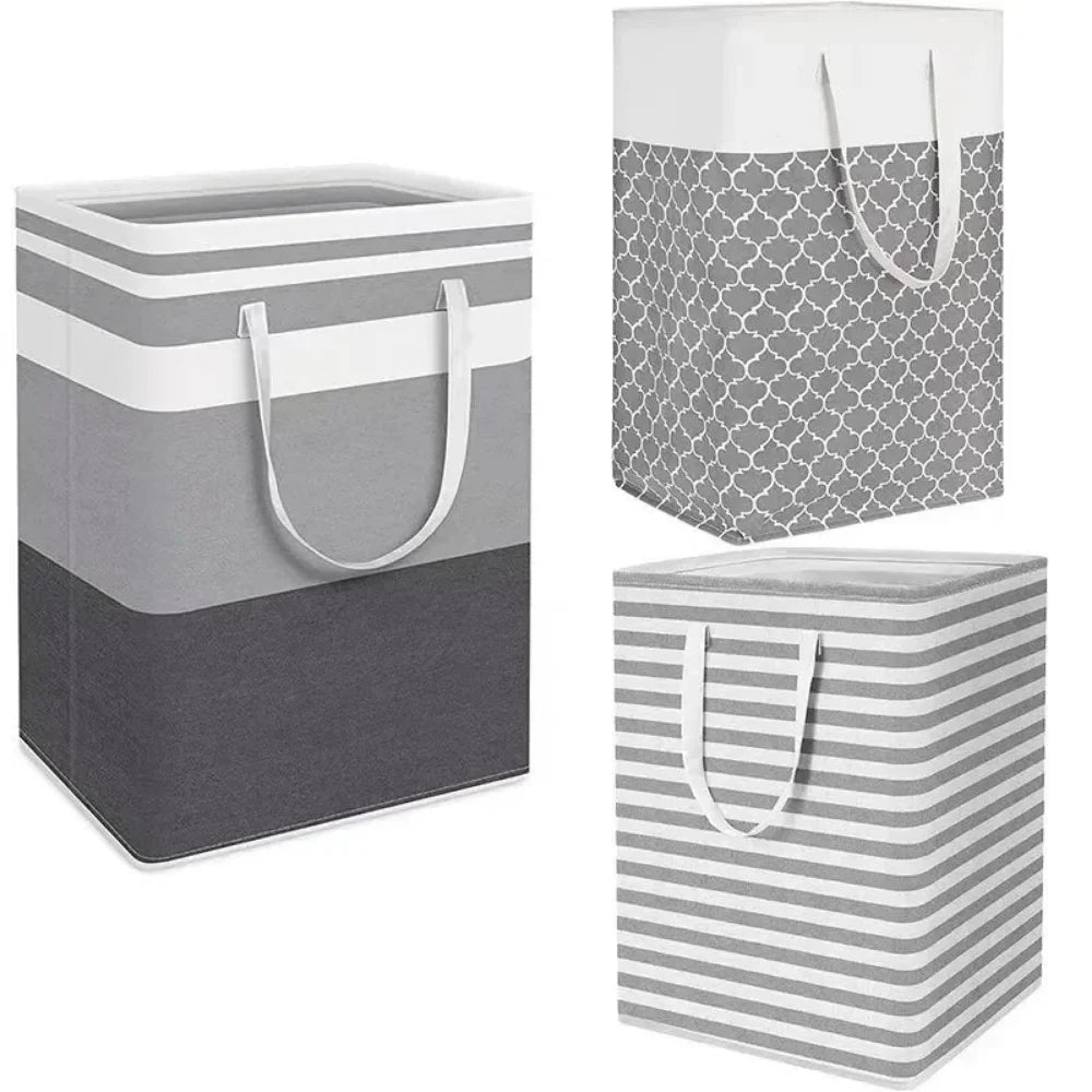 75L Waterproof Laundry Basket – Foldable Fabric Hamper with Handles