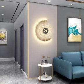 Post-Modern LED Wall Lamp Clock – Decorative Sconce