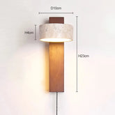 Éclat Wall Lamp | French Wabi-Sabi Headboard Light with Pull Switch
